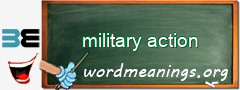 WordMeaning blackboard for military action